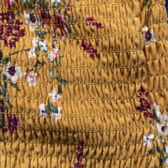 Burnt Orange smocked Flower halter top - Picture 4 of 9